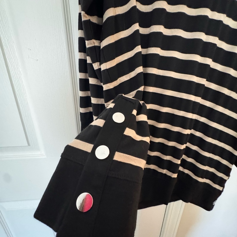 Cleo Black and Tan Striped Top - Picture 4 of 5